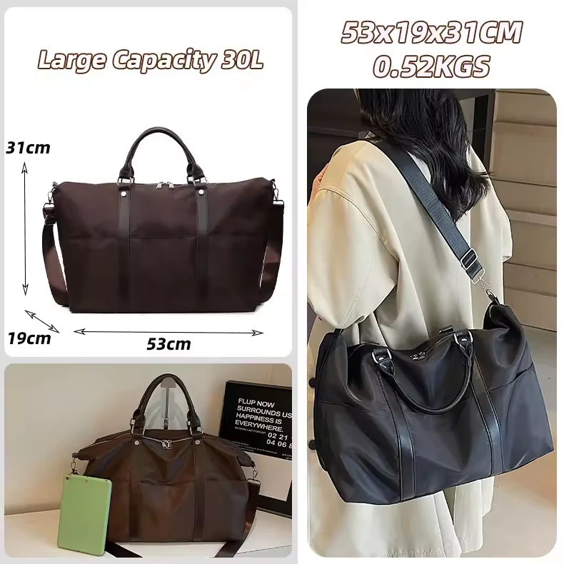 30 L Nylon Travel Tote with External Pocket product reference image