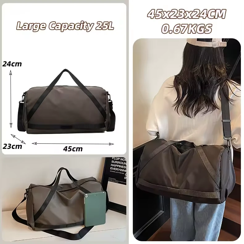 Nylon Travel Duffel with Adjustable Shoulder Strap product reference image