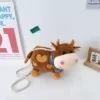 Plush Cow-Shaped Mini Crossbody Bag Brown color SKU reference