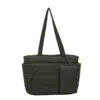 17 L Polyester Laptop Tote with Matching Wallet Option Green color SKU reference