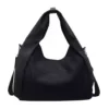 31L Nylon Crossbody & Shoulder Travel Bag Black color SKU reference