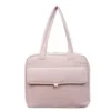 Laptop Shoulder Bag with Velcro, Two-Way Zip, and External Pocket Pink color SKU reference