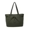 16L Nylon Tote with Anti-Theft and Side Pockets Green color SKU reference
