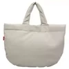 Large-Capacity Polyester Tote with Magnetic Clasp and Inner Pocket White color SKU reference