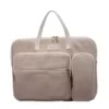 Multi-Layer Handheld Laptop Bag with Two-Way Zipper Khaki color SKU reference