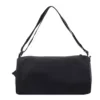 Solid-Color Polyester Crossbody Travel Bag Black color SKU reference