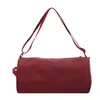 Solid-Color Polyester Crossbody Travel Bag Red color SKU reference