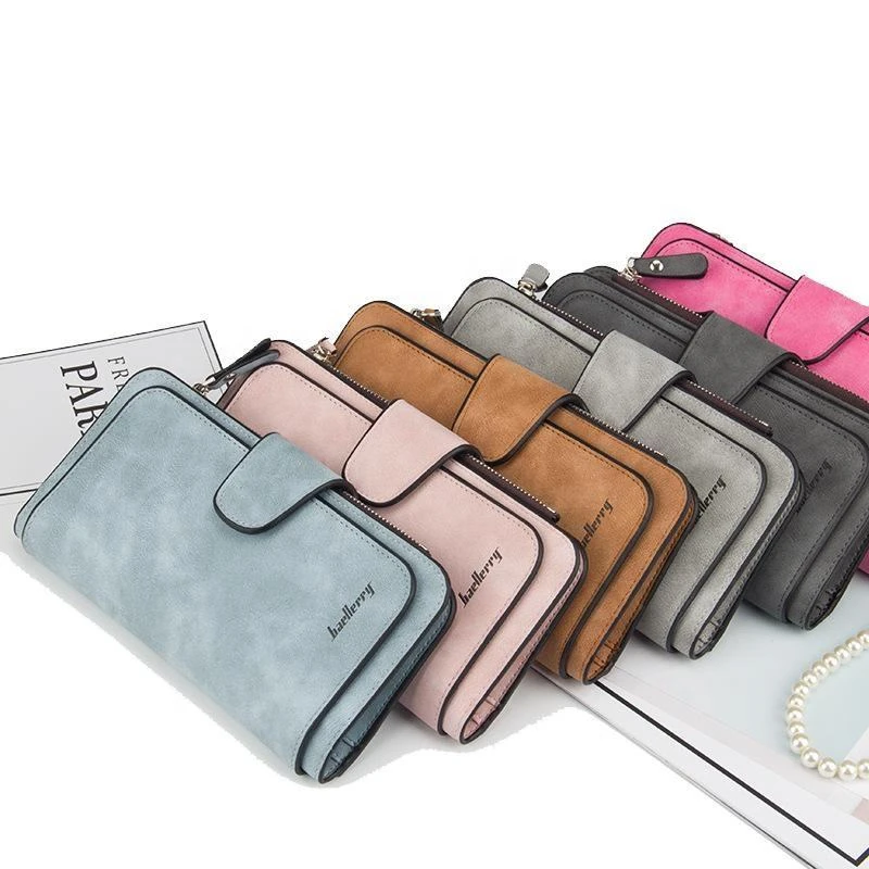 Long PU Wallet with Multiple Card Slots and Zip Closure product reference image