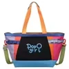 Color-Block Sport Travel Shoulder Bag with Mesh Pocket Black color SKU reference