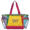 Color-Block Sport Travel Shoulder Bag with Mesh Pocket Yellow color SKU reference