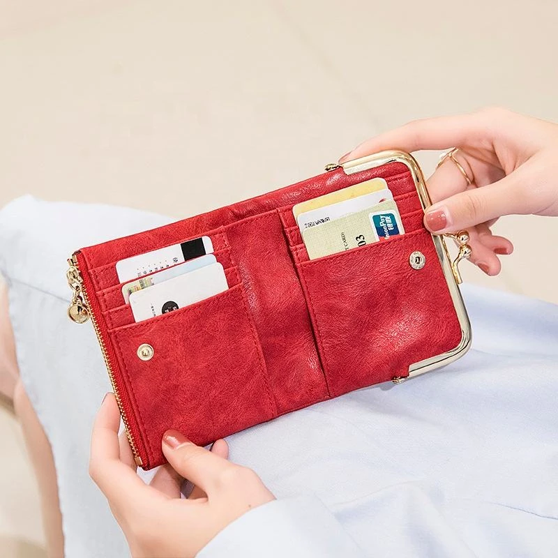 Compact PU Coin Purse with Metal Frame Closure and Tassel product reference image