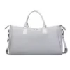 36L PU Weekender Duffel with Adjustable Detachable Strap Blue color SKU reference