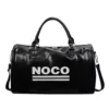 26L PU Weekender Duffel with Metal Clasp Black color SKU reference