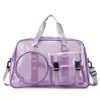 40L Clear PVC Crossbody Travel Bag with Multiple Pockets Purple color SKU reference