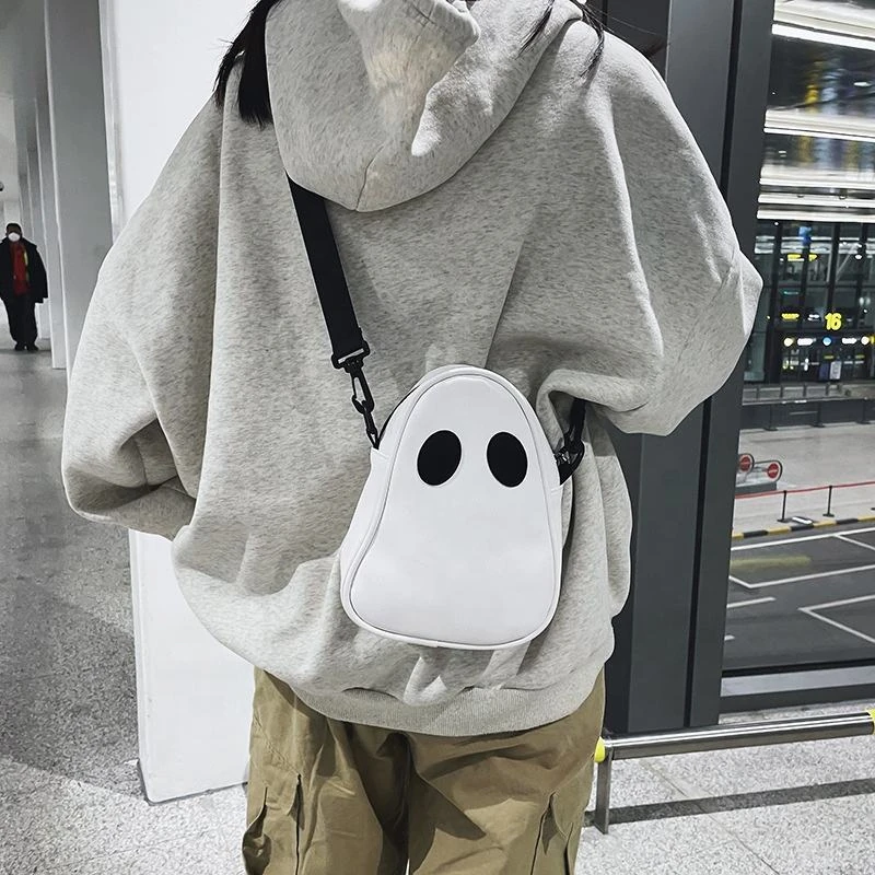 Ghost-Shaped Glossy Novelty Crossbody Purse product reference image