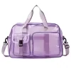 37L PVC Mesh Gym Travel Bag with Exterior Pocket Purple color SKU reference