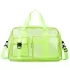 37L PVC Mesh Gym Travel Bag with Exterior Pocket Green color SKU reference