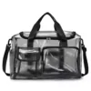 26L Transparent PVC Crossbody Travel Bag Black color SKU reference