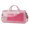 28L Transparent PVC Mesh Beach and Travel Bag Pink color SKU reference