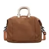 21L Expandable Crossbody Travel Duffel with Adjustable Strap Brown color SKU reference