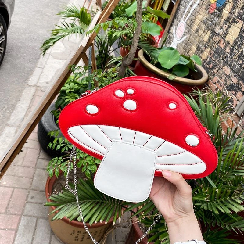 Mushroom-Shaped PU Novelty Crossbody Bag product reference image