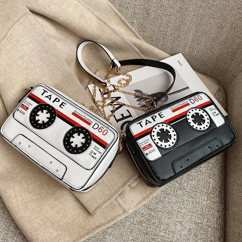 Cassette-Tape-Shaped PU Novelty Purse product reference image