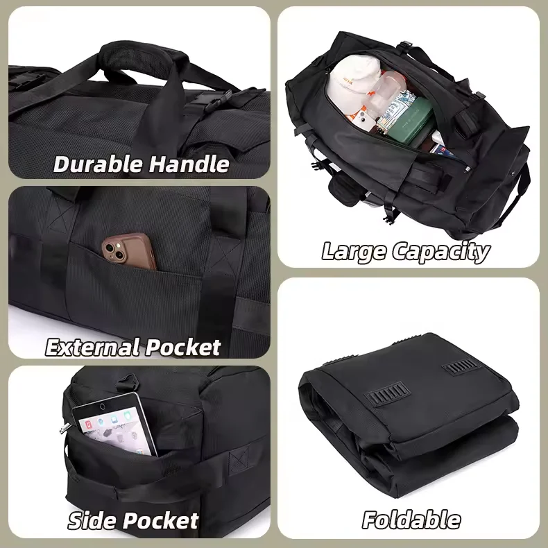 Foldable Oxford Travel Duffel Backpack product reference image