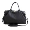 Patterned Travel Duffel with Shoulder Strap Black color SKU reference
