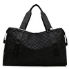 Printed Travel Duffel with Adjustable Shoulder Strap Black color SKU reference