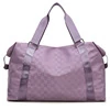 Printed Travel Duffel with Adjustable Shoulder Strap Purple color SKU reference