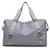 Printed Travel Duffel with Adjustable Shoulder Strap Gray color SKU reference