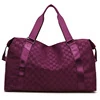 Printed Travel Duffel with Adjustable Shoulder Strap Burgundy color SKU reference