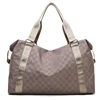 Printed Travel Duffel with Adjustable Shoulder Strap Dark khaki color SKU reference