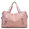Printed Travel Duffel with Adjustable Shoulder Strap Pink color SKU reference