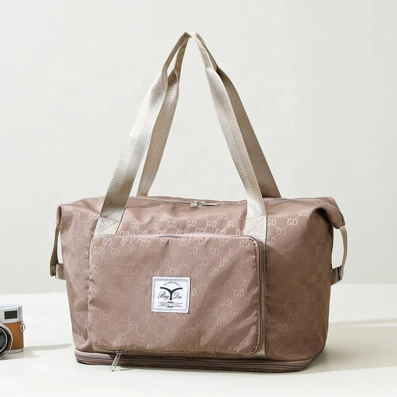 Compact Patterned Travel Tote with Zip Closure product reference image