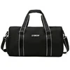 Travel Duffel with Shoe Compartment and Embroidery Black color SKU reference