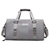 Travel Duffel with Shoe Compartment and Embroidery Gray color SKU reference