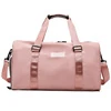 Travel Duffel with Shoe Compartment and Embroidery Pink color SKU reference