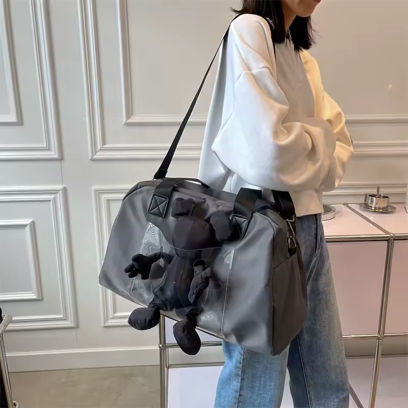 Polyester Travel Duffel with Clear PVC Pocket and Character Detail product reference image