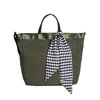 Travel Duffel with Matching Check Scarf Green color SKU reference