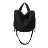 Drawstring Sling Bag with Dual Handles Black color SKU reference