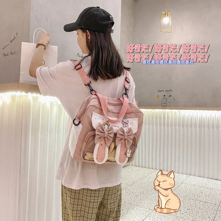 Bunny-Ear Mini Backpack with Bow Detail product reference image