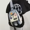 Nylon Phone Crossbody Purse with Color-Block Details Blue color SKU reference
