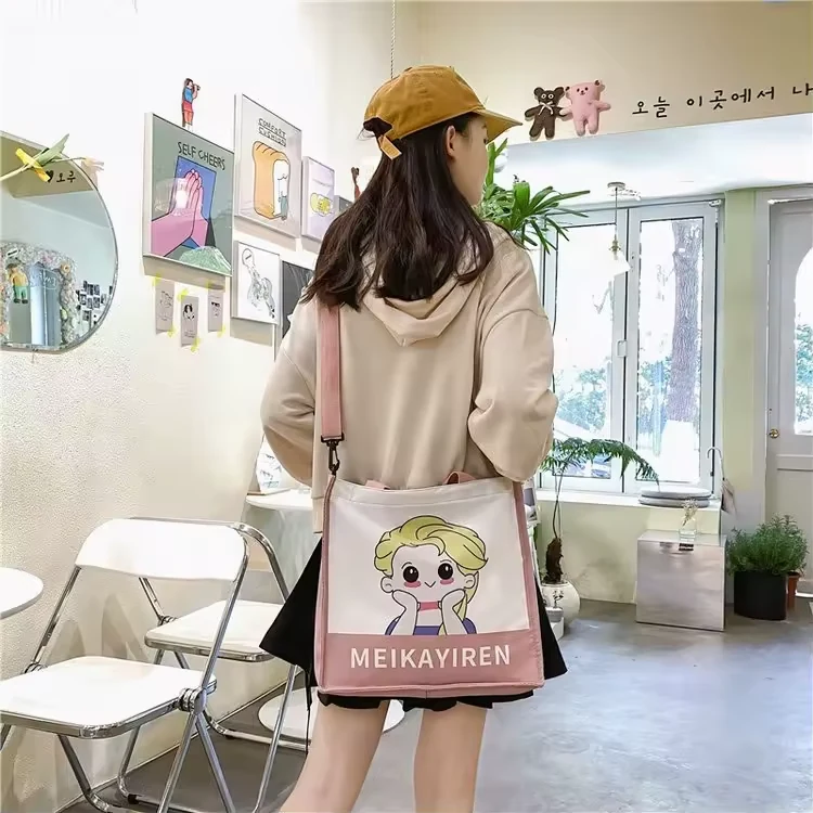 Cartoon Prince-Print Canvas Shoulder Tote product reference image
