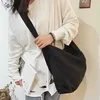 Open-Top Canvas Shoulder Tote Black color SKU reference
