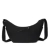 13 L Corduroy Crossbody Bag with Side Pocket Black color SKU reference