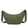 13 L Corduroy Crossbody Bag with Side Pocket Green color SKU reference