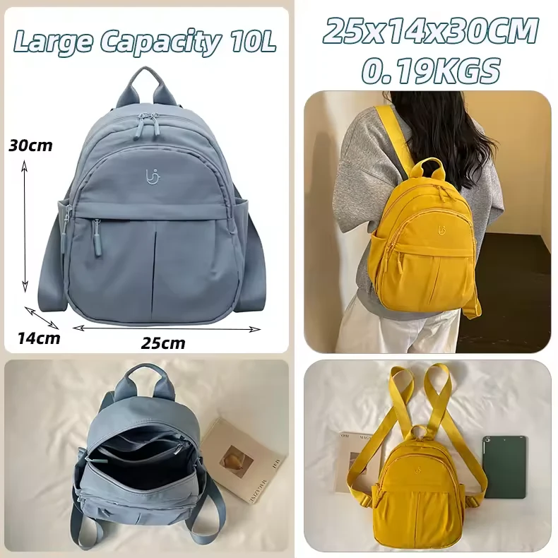 Compact Travel Backpack with Two-Way Zipper product reference image