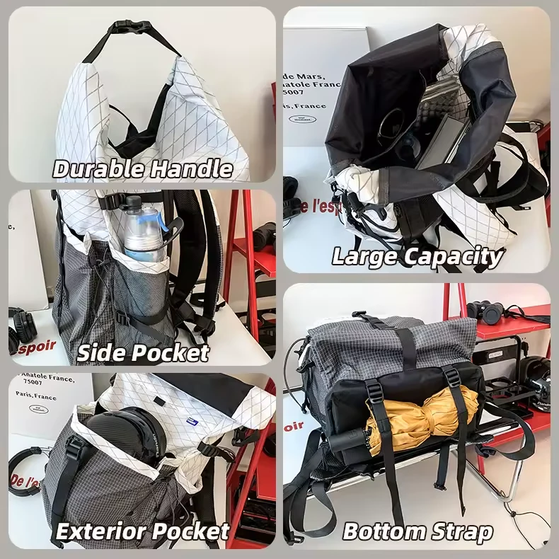 Foldable Nylon Travel Backpack with Bottom Strap product reference image