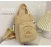 Corduroy-Panel Clear-Window Crossbody Bag Beige color SKU reference